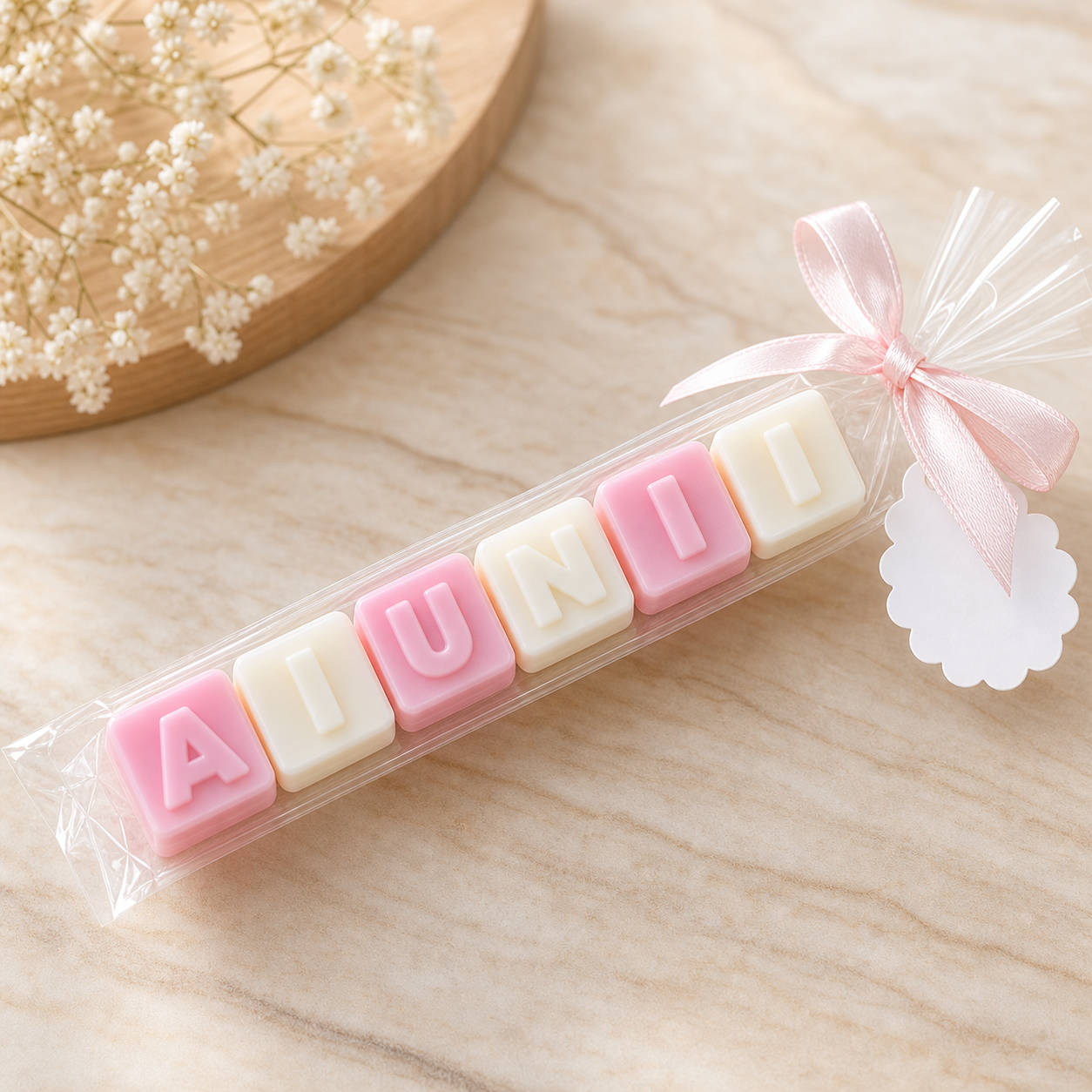 Ejemplo de producto personalizado con letras